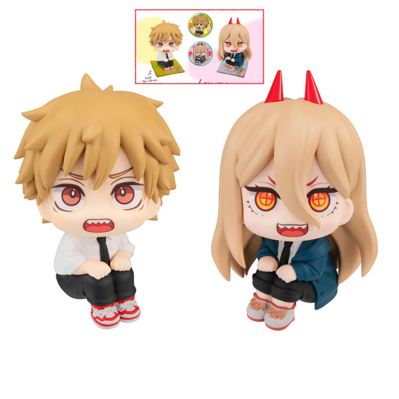 Chainsaw Man Look Up PVC Statuen Denji & Power Limited Ver. 11 cm