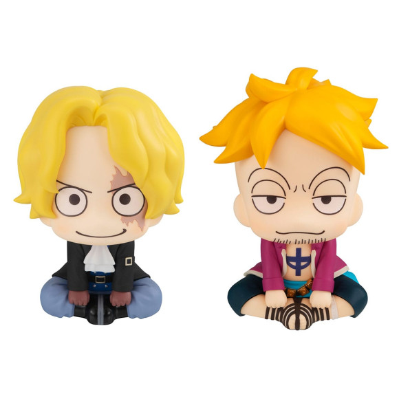 One Piece Look Up PVC Statue Sabo & Marco 11 cm