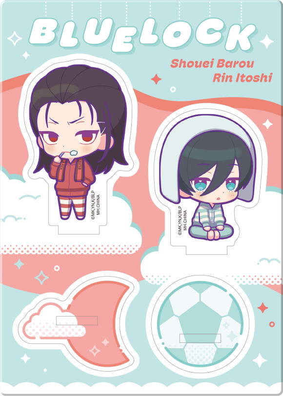 Blue Lock Acryl Stand Buddycolle Good Night Ver. 4 Shouei Barou & Rin Itoshi 14 cm