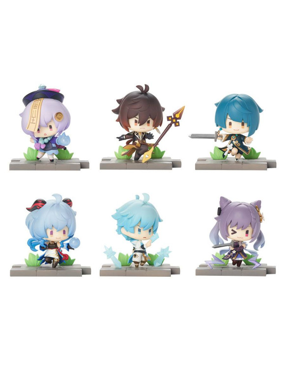 Genshin Impact Battle Scene Collection Mini-Figuren 6er-Pack Liyue Edition 6 cm