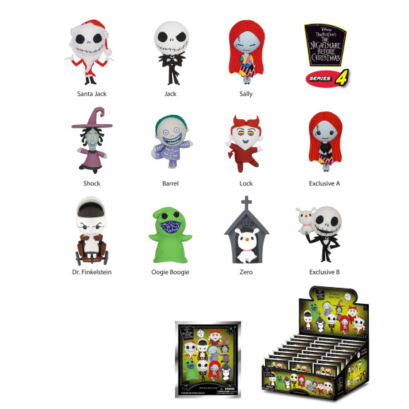 Nightmare before Christmas PVC-Taschenanhänger Series 4 Display (24)