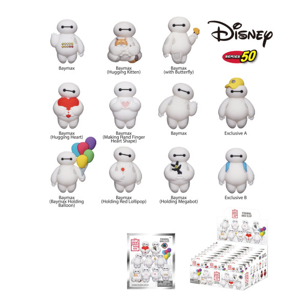 Disney PVC-Taschenanhänger Baymax Series 1 Display (24)