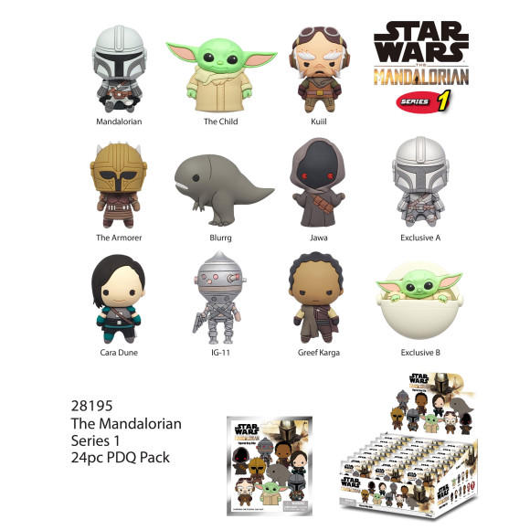 Star Wars PVC-Taschenanhänger Mandalorians Series 1 Display (24)