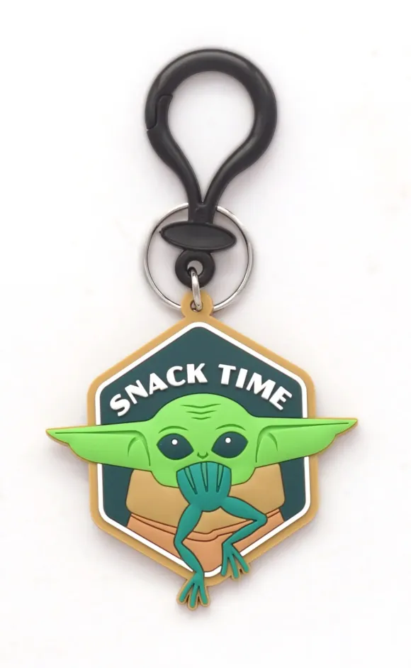 Star Wars Soft Touch PVC Taschenanhänger Baby Yoda Snackzeit