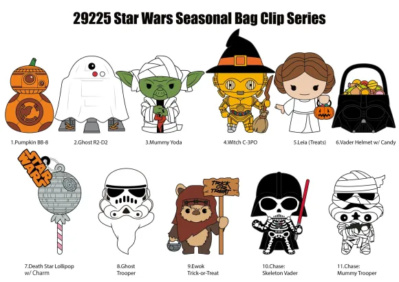 Star Wars 3D PVC-Taschenanhänger Halloween Display (24)            