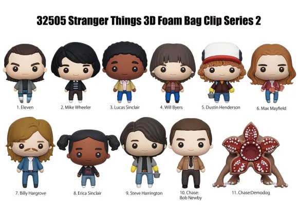 Stranger Things 3D PVC-Taschenanhänger Series 2 Display (24)      