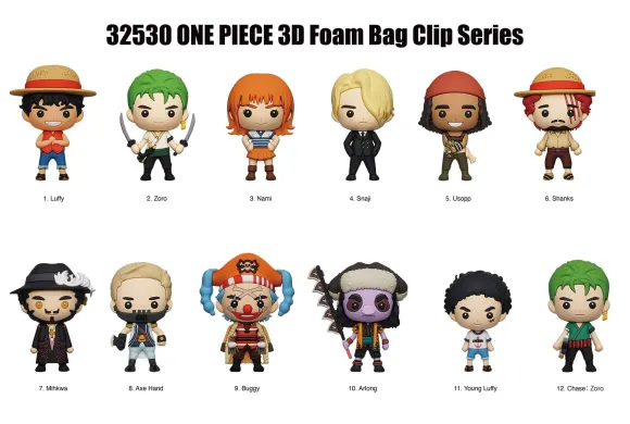 One Piece 3D PVC-Taschenanhänger Netflix Series 1 Display (24)      