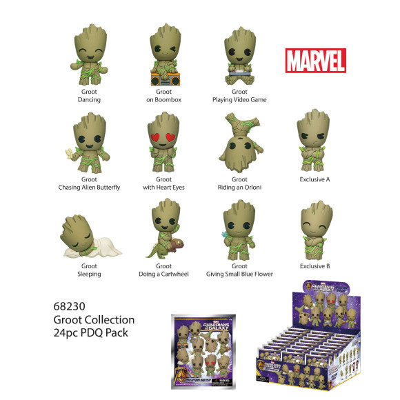 Marvel PVC-Taschenanhänger Groot Display (24)