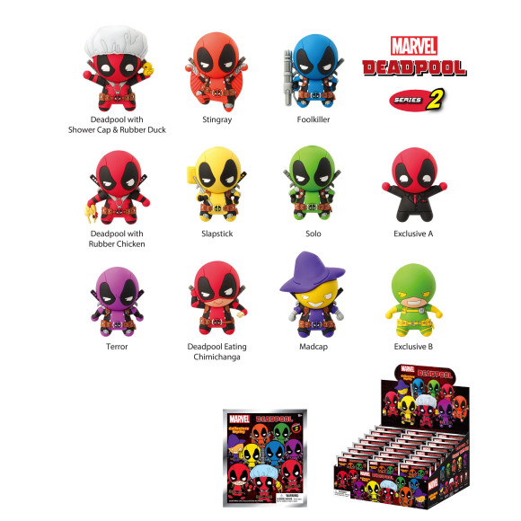 Marvel PVC-Taschenanhänger Deadpool Serie 2 Display (24)