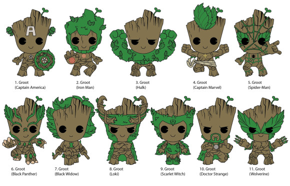 Guardians of the Galaxy PVC-Taschenanhänger Groot Series 2 Display (24)