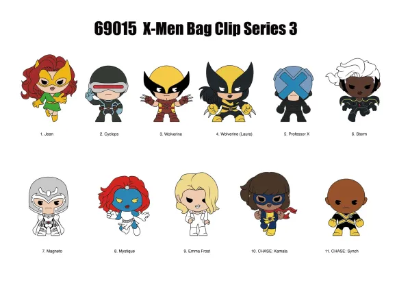 Marvel 3D PVC-Taschenanhänger X-men Classic Serie 3 Display (24)