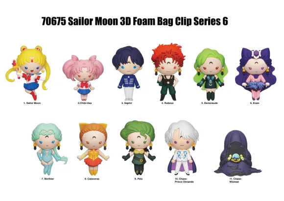 Sailor Moon 3D PVC-Taschenanhänger Series 6 Display (24)            