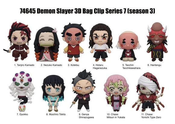 Demon Slayer 3D PVC-Taschenanhänger Series 7 Display (24)            