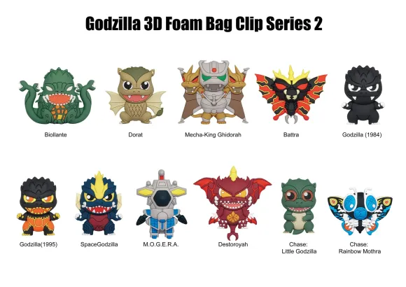 Godzilla 3D PVC-Taschenanhänger Series 2 Display (24)      