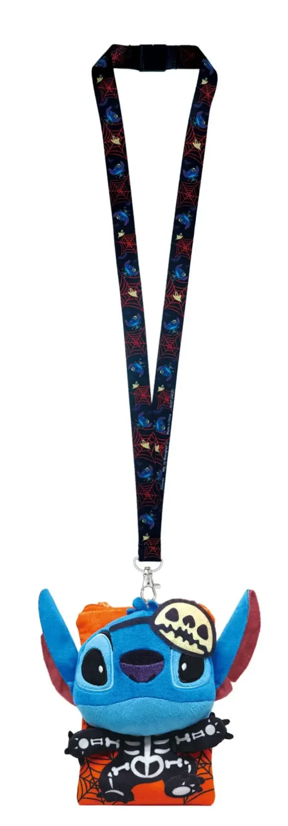 Lilo & Stitch Schlüsselband Stitch Skeleton mit Kartenhaltertasche