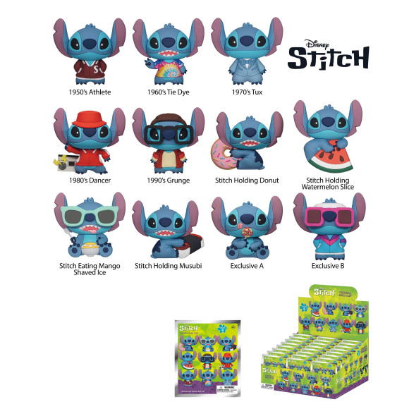 Lilo & Stitch PVC-Taschenanhänger Stitch Serie 4 Display (24)