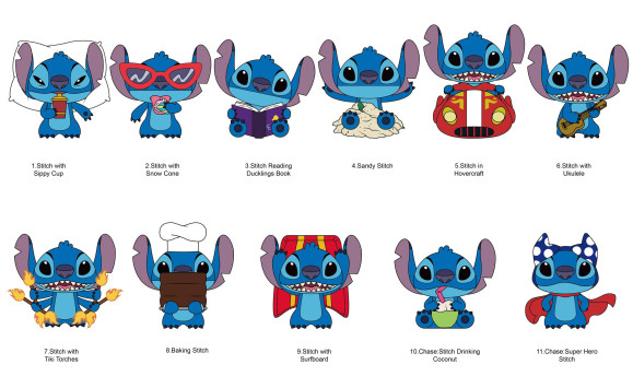 Lilo & Stitch 3D PVC-Taschenanhänger Series 7 Display (24)