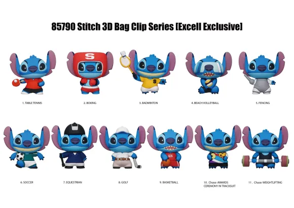 Lilo & Stitch 3D PVC-Taschenanhänger Series 1 Sport Display (24)      