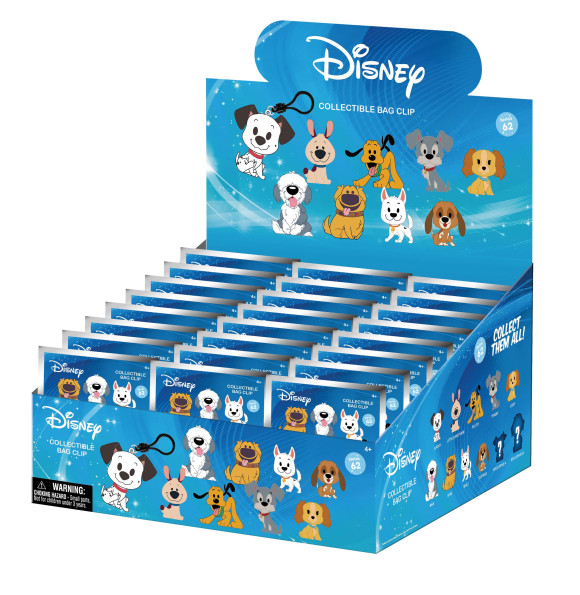 Disney Dogs 3D Schaumstoff-Taschenanhänger Serie 1 Display (24)