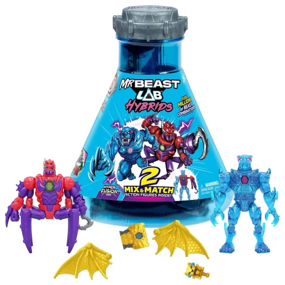 Mr. Beast Lab Hybrids Series 2 Mini Figuren 2er-Pack Spider vs Energy Panther 11 cm 