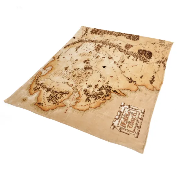 Herr der Ringe Kuschelige Fleecedecke Middleearth Map 180 x 200 cm 