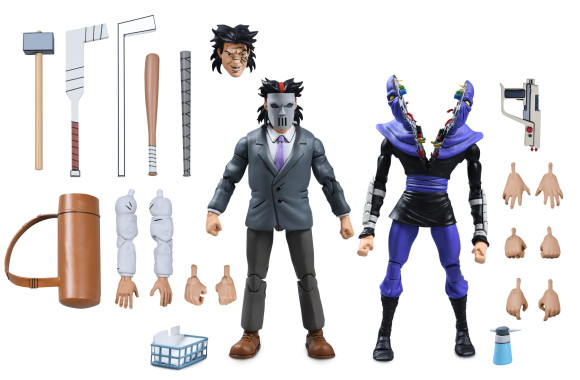 Teenage Mutant Ninja Turtles (Cartoon) Actionfiguren 2er-Pack Business Suit Casey Jones & Split Foot Soldier 18 cm
