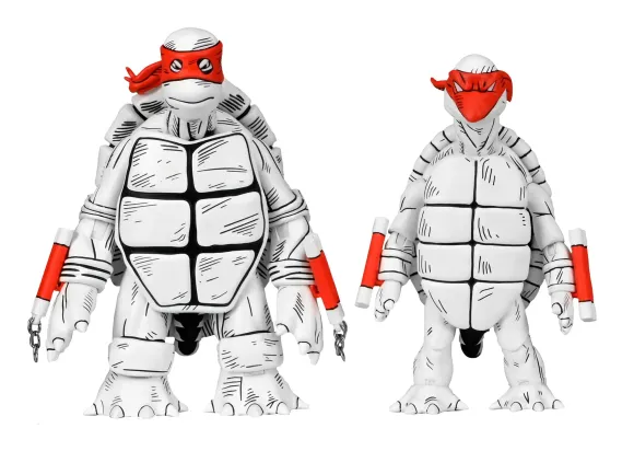 Teenage Mutant Ninja Turtles (Mirage Comics) Actionfiguren 2er-Pack Black and White First Turtles 18 cm