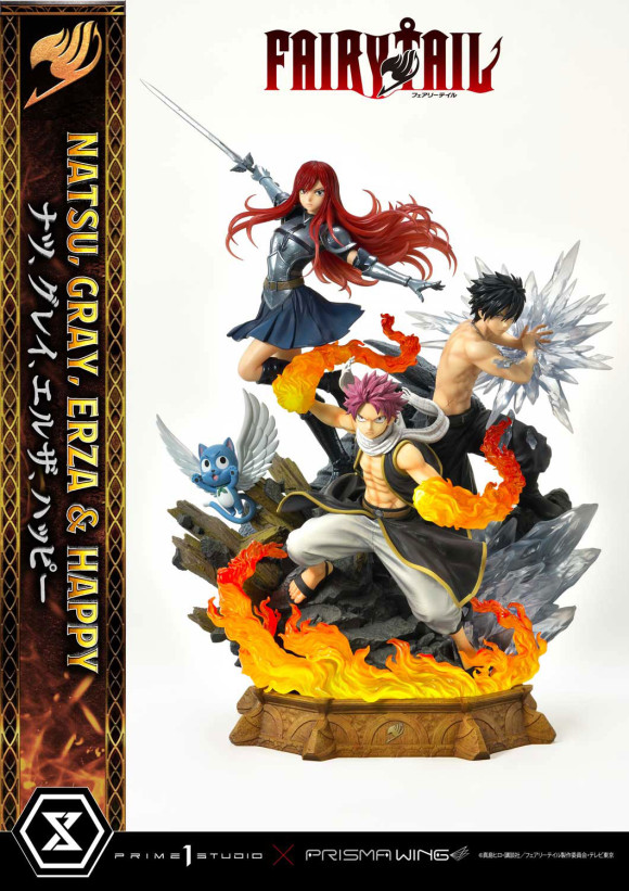Fairy Tail PVC Statue 1/7 Natsu, Gray, Erza, Happy 57 cm