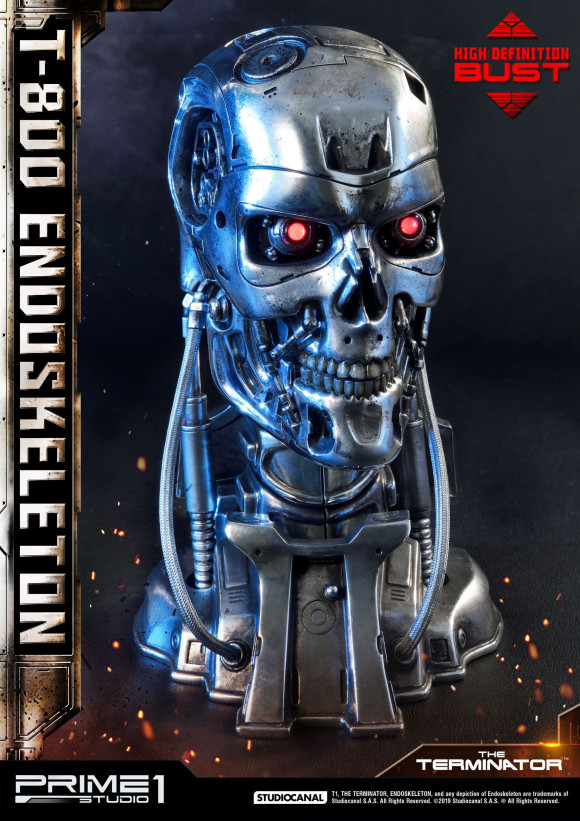 Terminator T-800 Endoskeleton Head High Definition Büste 22 cm
