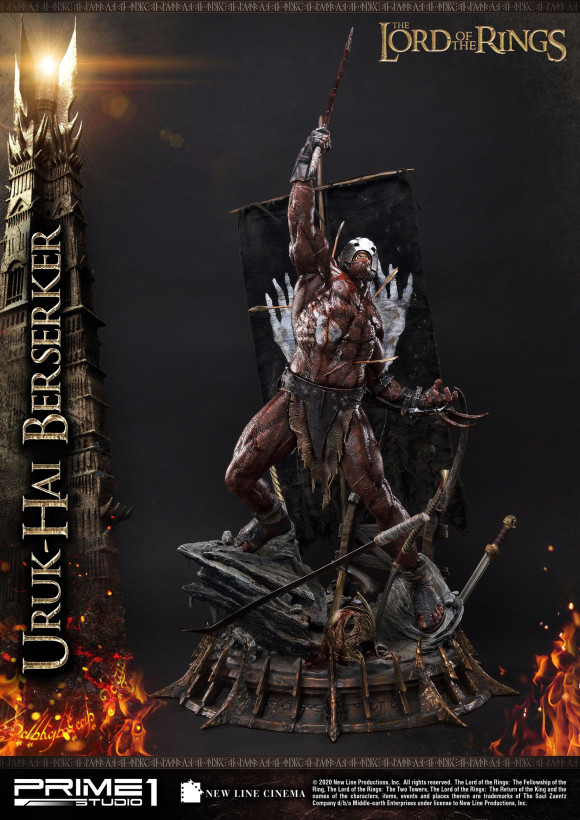 Herr der Ringe Statue 1/4 Uruk-Hai Berserker 93 cm