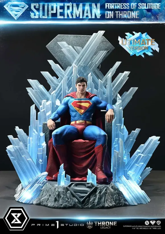 DC Comics Throne Legacy Collection Statue 1/4 Superman Fortress of Solitude on Throne (Design by Gabriele Dell'Otto) Ultimate Version 52 cm