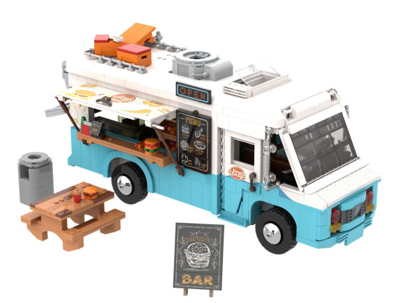 Original-Joyside Series Bauset Retro Food Truck 19 cm
