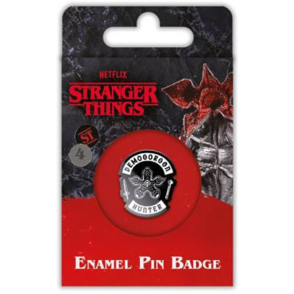 Stranger Things 4 Emaille Ansteck-Button Demogorgon Hunter