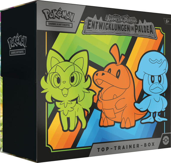 Pokémon Karmesin & Purpur: Entwicklungen in Paldea Top Trainer Box *Deutsche Version*