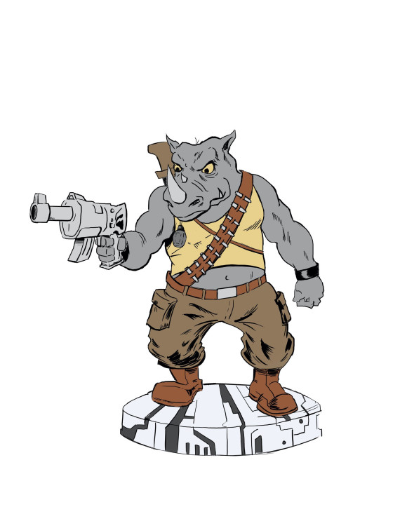 Teenage Mutant Ninja Turtles PVC Statue 1/8 Rocksteady