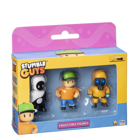 Stumble Guys: Wave 2 3er-Figuren-Fensterbox Sammelfiguren Yang + Mr Stumble + Hazmat NBC