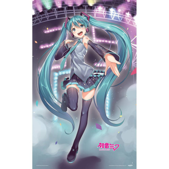 Hatsune Miku Textil-Poster Miku on Stage 98 x 160 cm