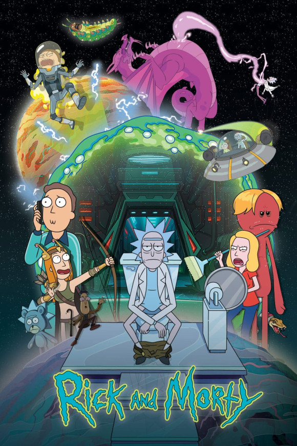 Rick and Morty Poster Set Toilet Adventure 61 x 91 cm (4)