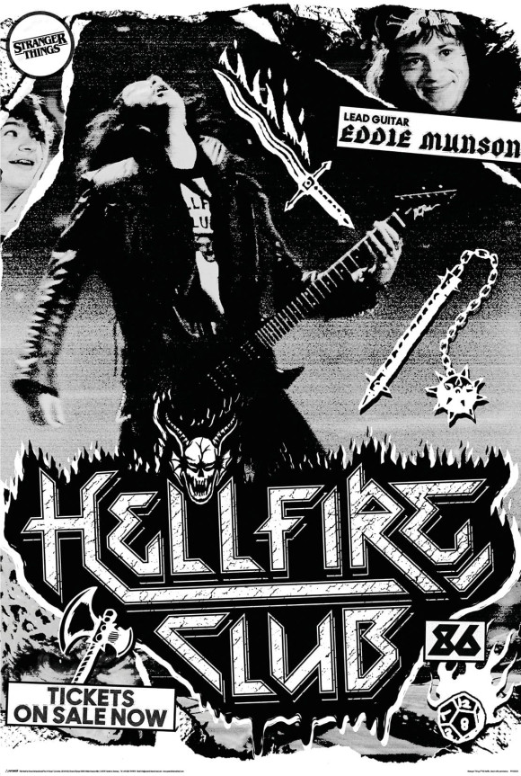 Stranger Things Poster Set Hellfire Club Eddi Munson 86 61 x 91 cm (4)