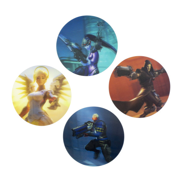 Overwatch 3D Untersetzer 4er-Pack