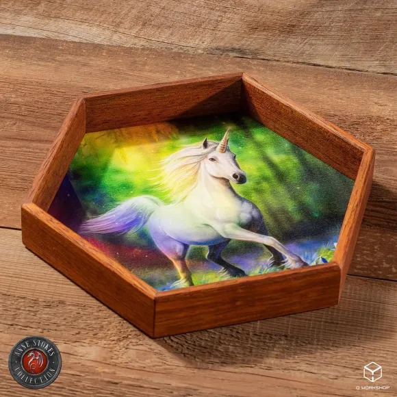 Anne Stokes Würfelbrett Chase The Rainbow 20 cm 