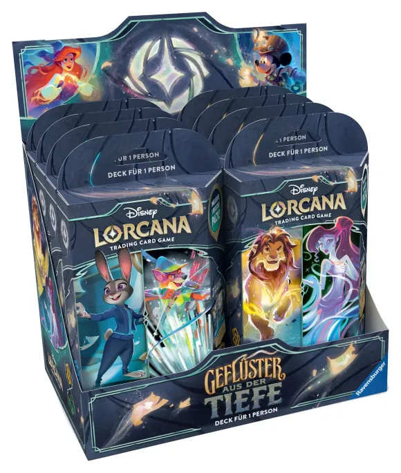 Disney Lorcana TCG Geflüster aus der Tiefe Starter Decks Display (8) *Deutsche Edition*