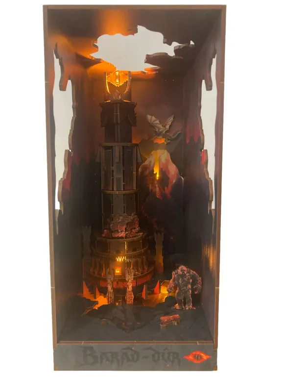 Der Herr der Ringe Tiny Adventures Book Nook Mini-Diorama Barad-Dûr 23 cm