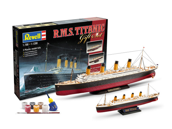 Titanic Modellbausatz Geschenkset 1/700 + 1/1200 R.M.S. Titanic