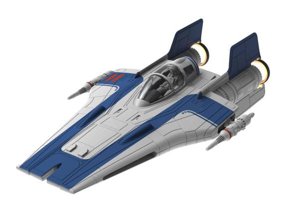 Revell Star Wars Modellbausatz Resistance A-Wing Fighter Blue Build & Play