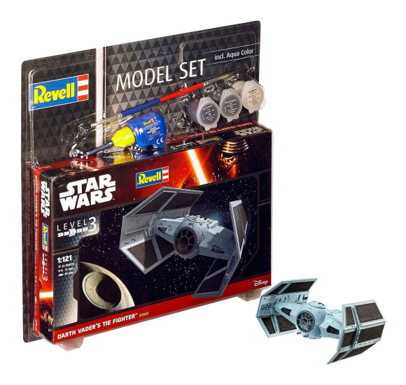 Star Wars Modellbausatz 1/121 Model Set Darth Vader's TIE Fighter 7 cm