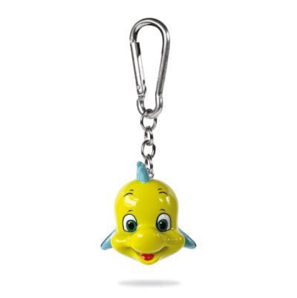 Disney 3D Gummi-Schlüsselanhänger The Little Mermaid Flounder 6 cm