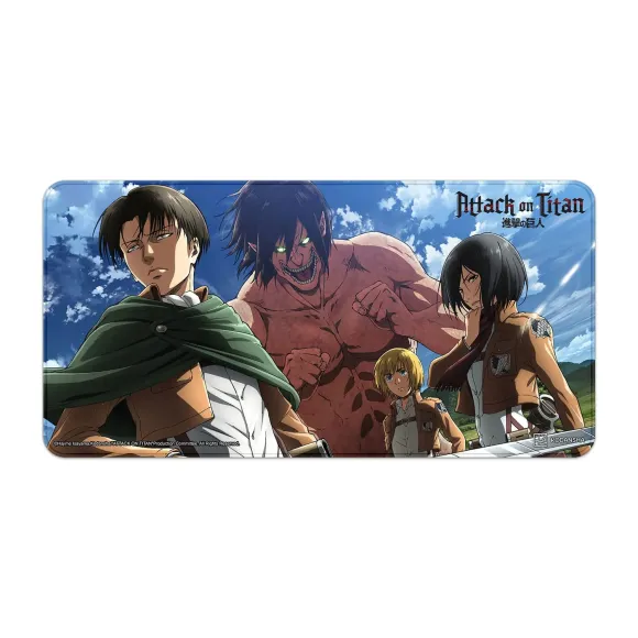 Attack on Titan XXL Mousepad Eren, Mikasa, Armin, Levi
