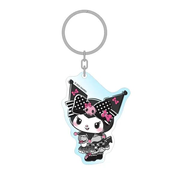 Sanrio Pink Black Party Series Acryl Schlüsselanhänger Kuromi 7 cm     