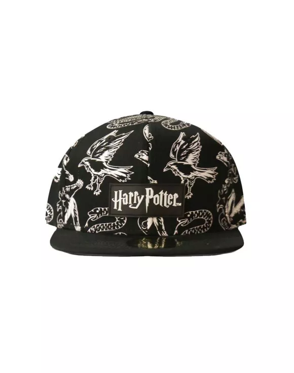 Harry Potter Snapback Cap Heraldic Animals BW